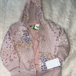OshKosh B'gosh Pink Floral Kids Hoodie With Long Sleeve Shirt
